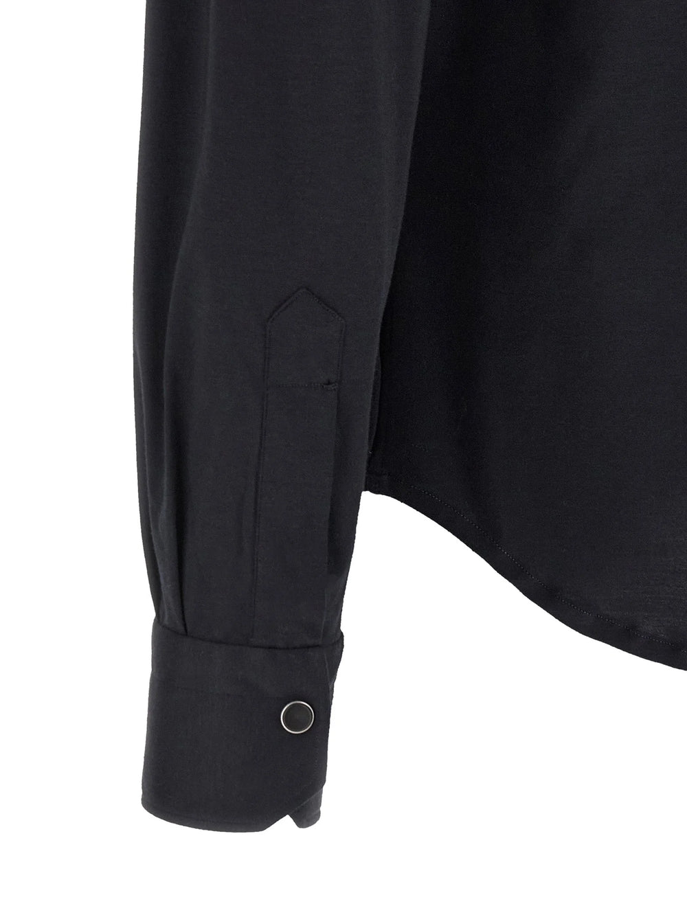 Kiton Blue Cotton Blouse
