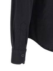 Kiton Blue Cotton Blouse