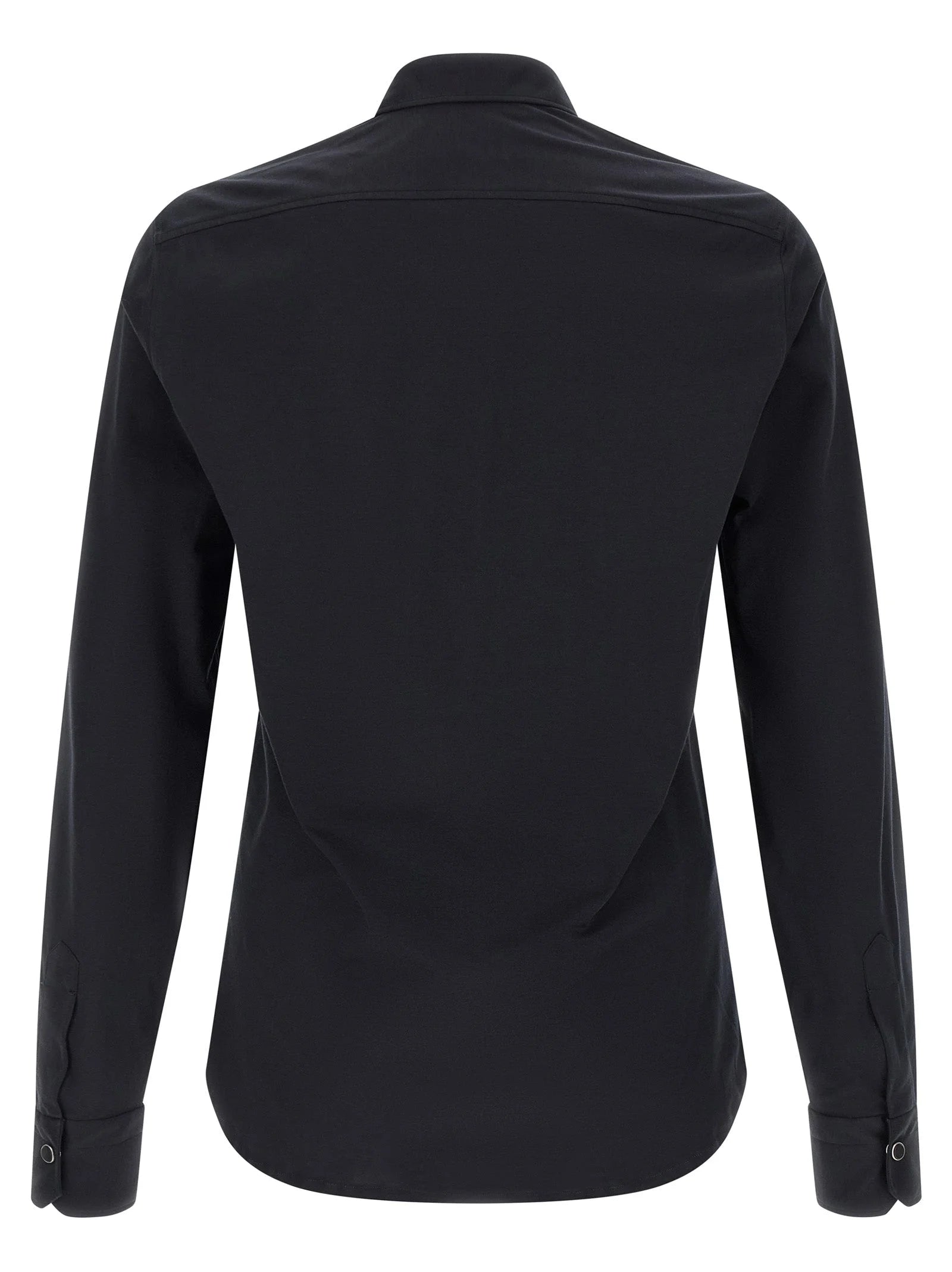 Kiton Blue Cotton Blouse