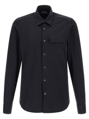 Kiton Blue Cotton Blouse