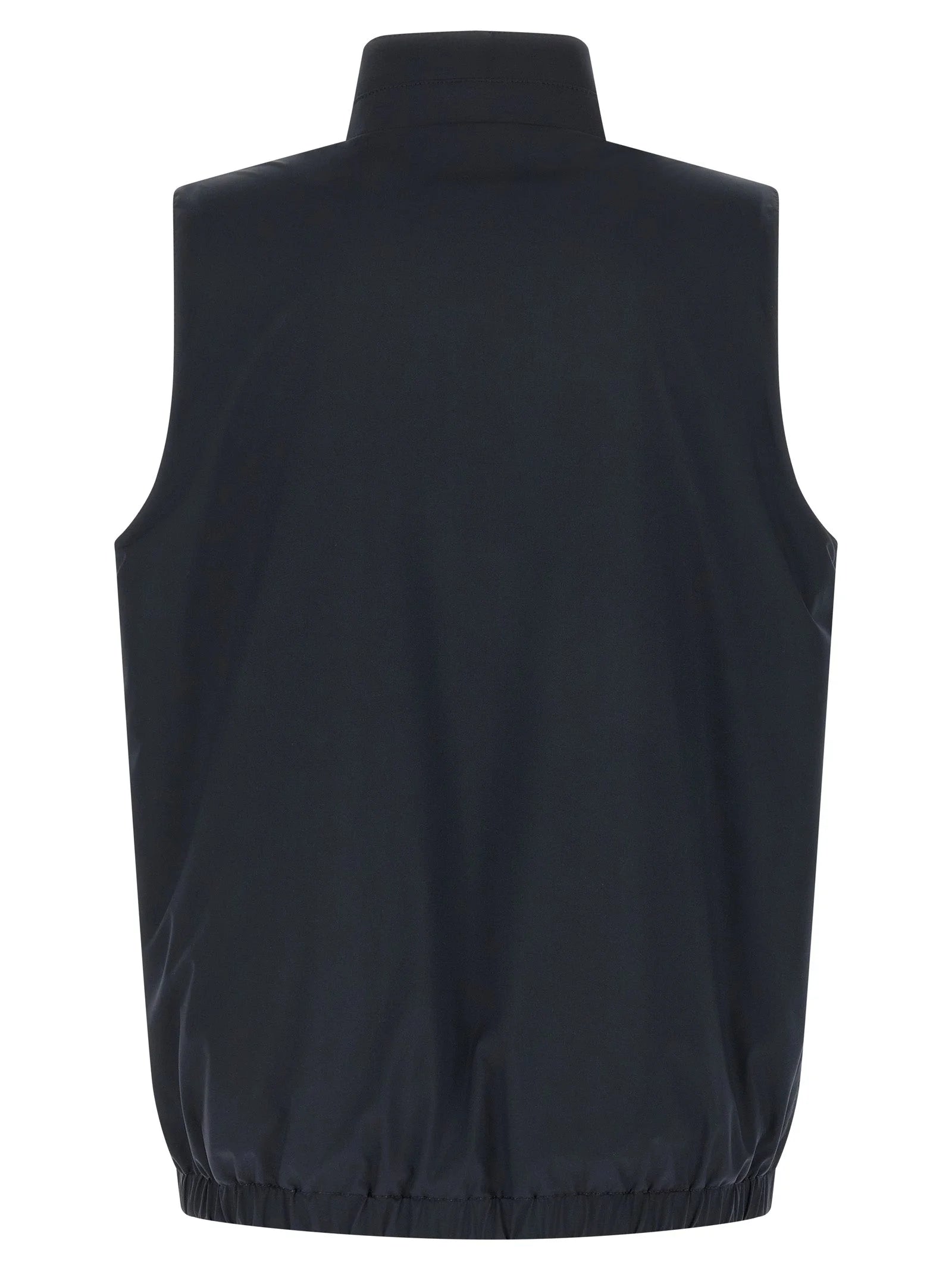 Kiton Blue Cotton Sleeveless Jacket
