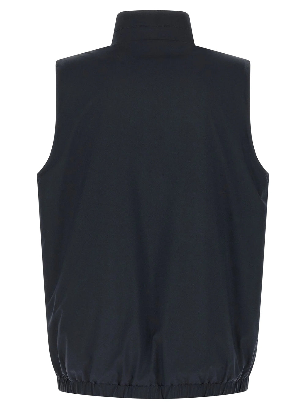 Kiton Blue Cotton Sleeveless Jacket
