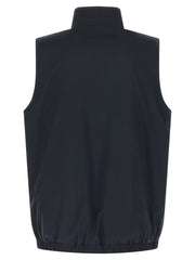 Kiton Blue Cotton Sleeveless Jacket