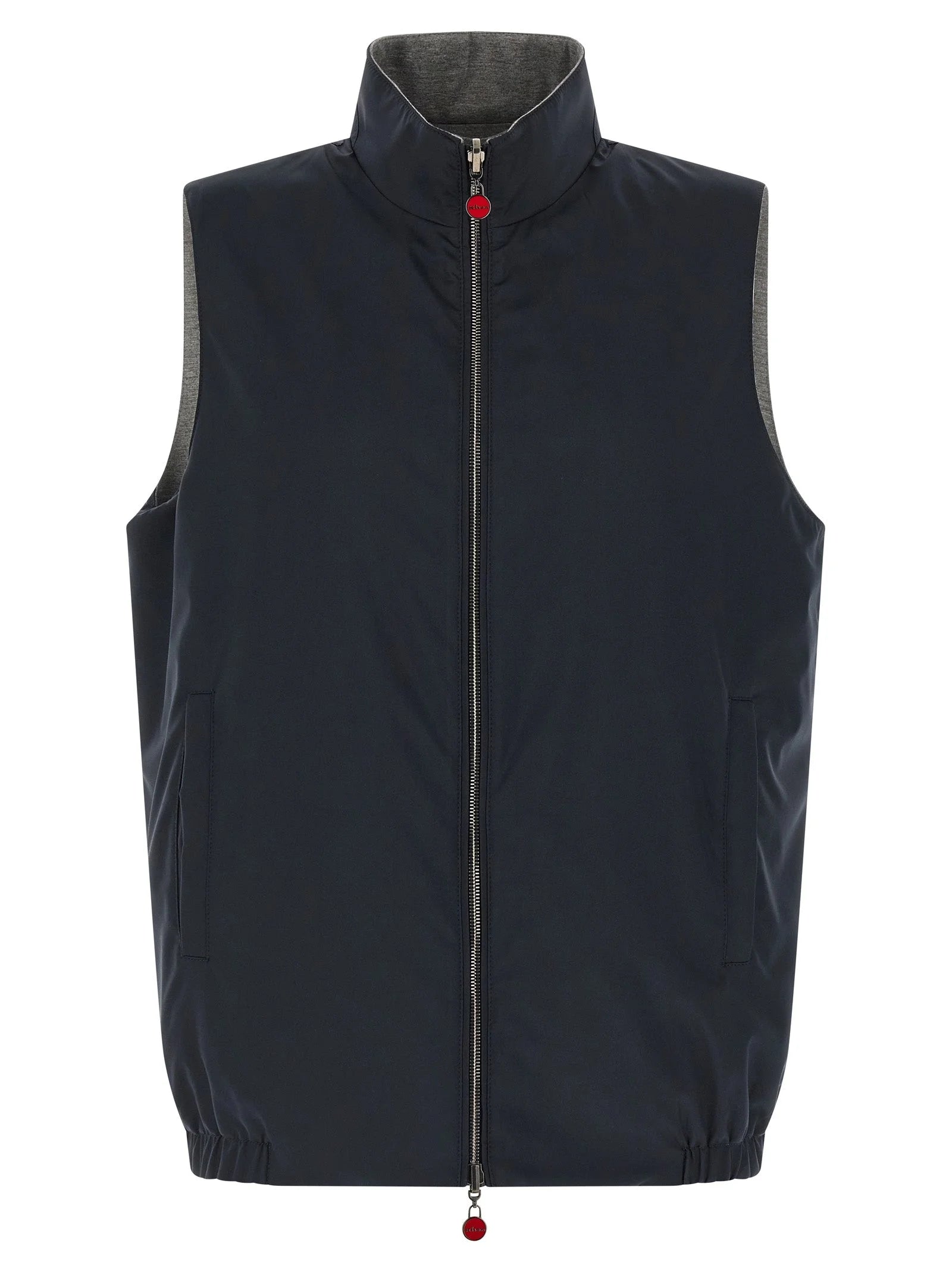 Kiton Blue Cotton Sleeveless Jacket