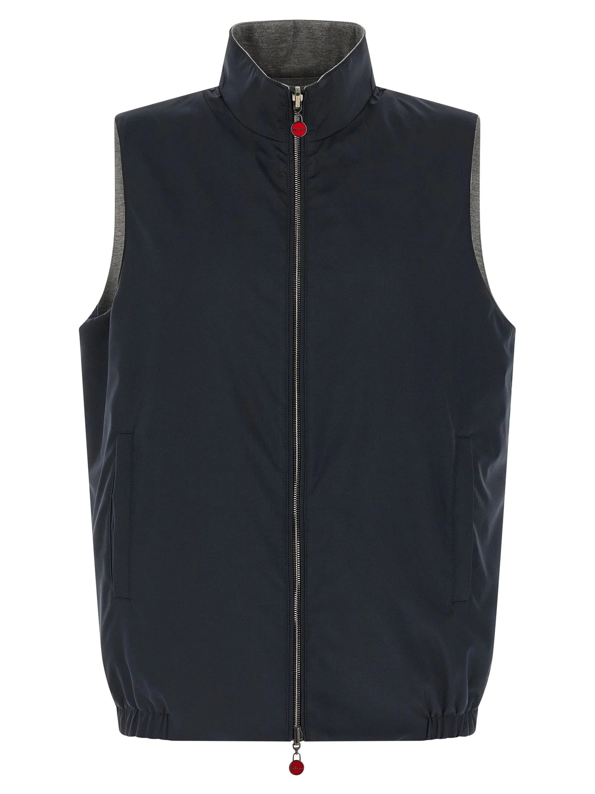 Kiton Blue Cotton Sleeveless Jacket