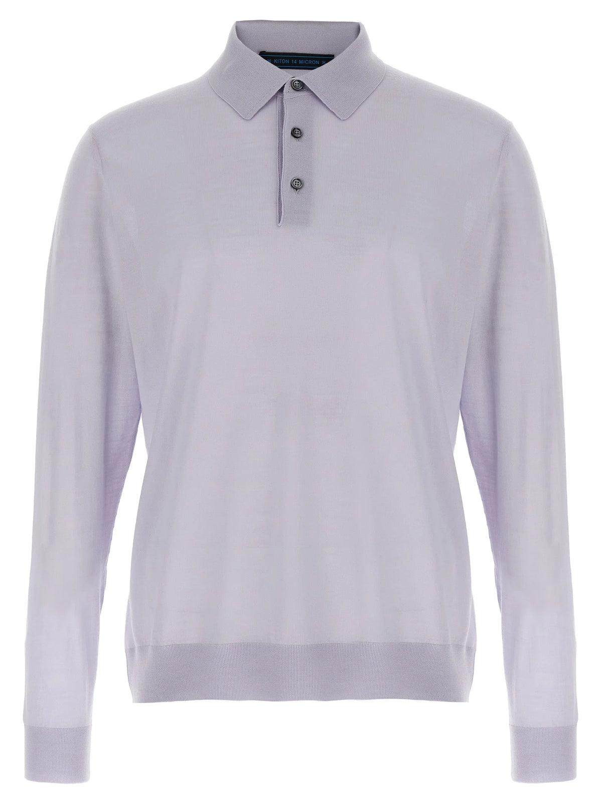 Kiton Blue Wool Polo Shirt
