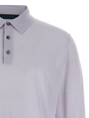 Kiton Blue Wool Polo Shirt