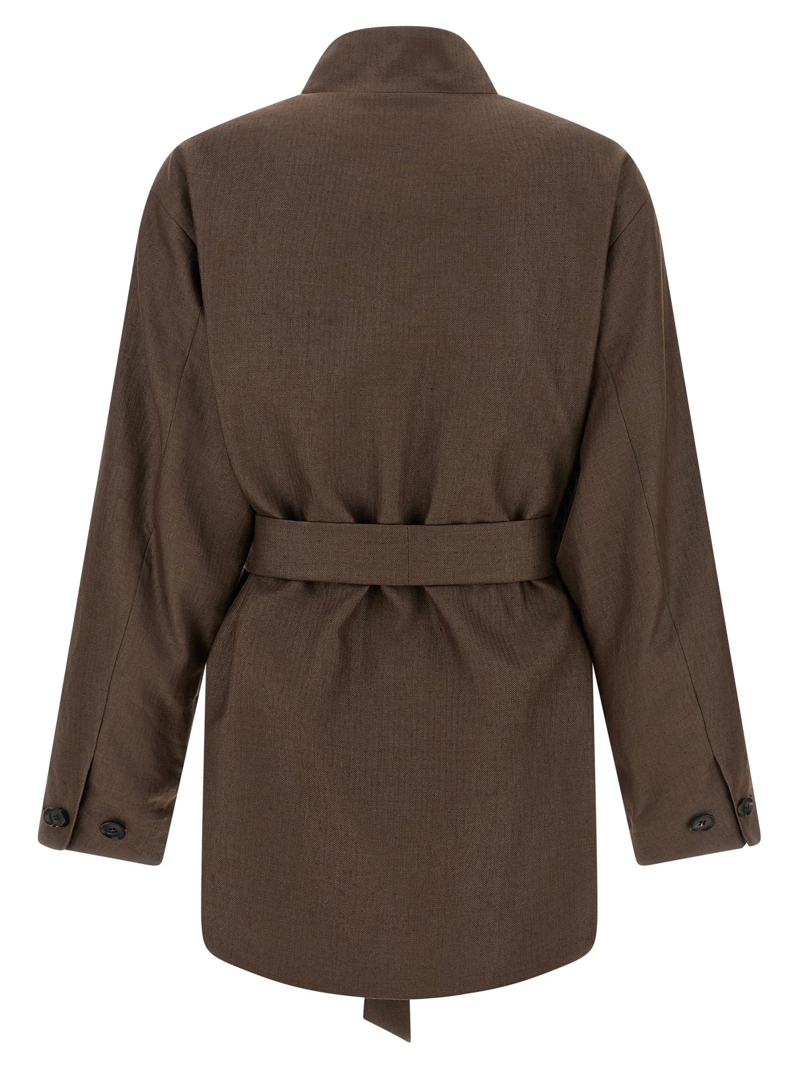 Kiton Brown Polyamide Blazer