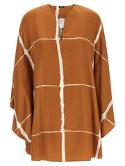 Kiton Brown Silk Blouse