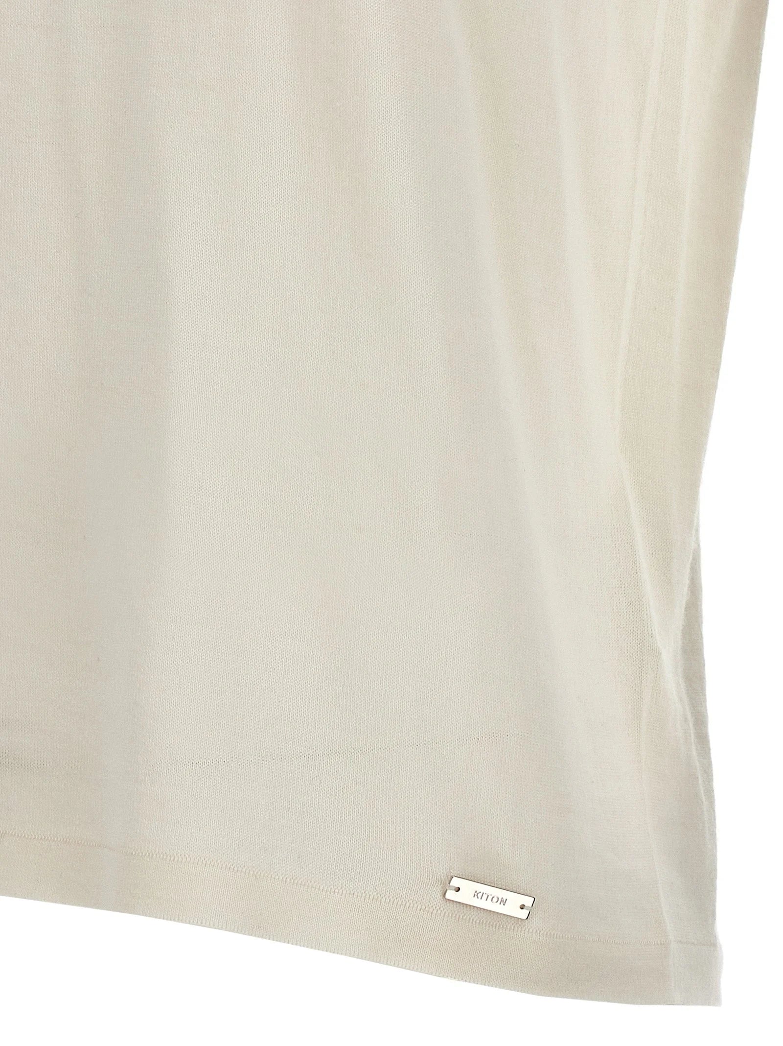 Kiton White Cashmere T-Shirt - IT42