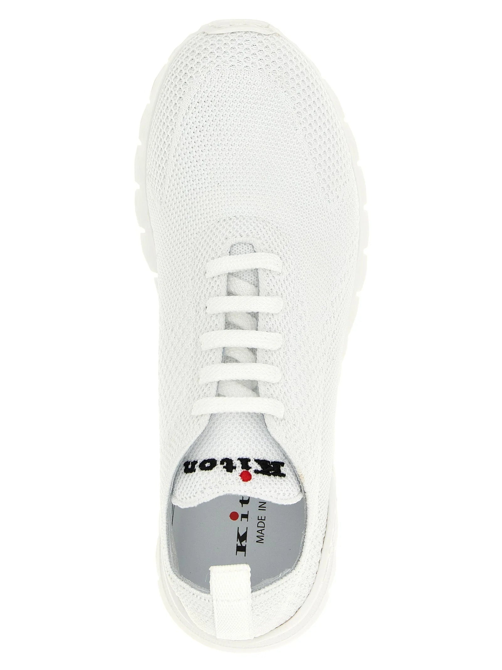 Kiton White Cotton Athletic Sneakers