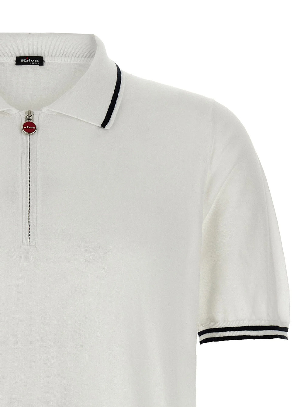 Kiton White Cotton Polo Shirt - 3XL