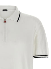 Kiton White Cotton Polo Shirt - 3XL