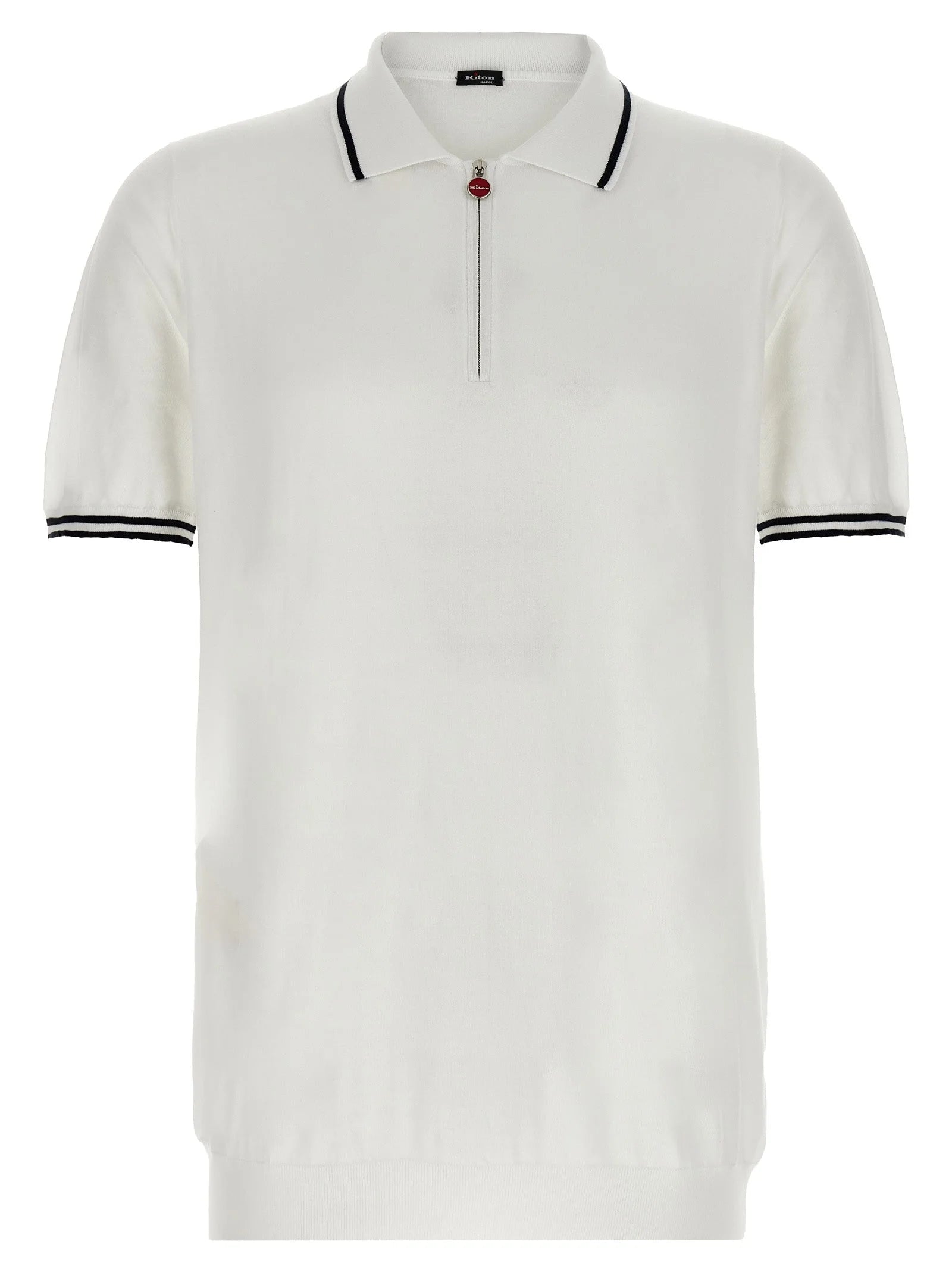 Kiton White Cotton Polo Shirt - 3XL