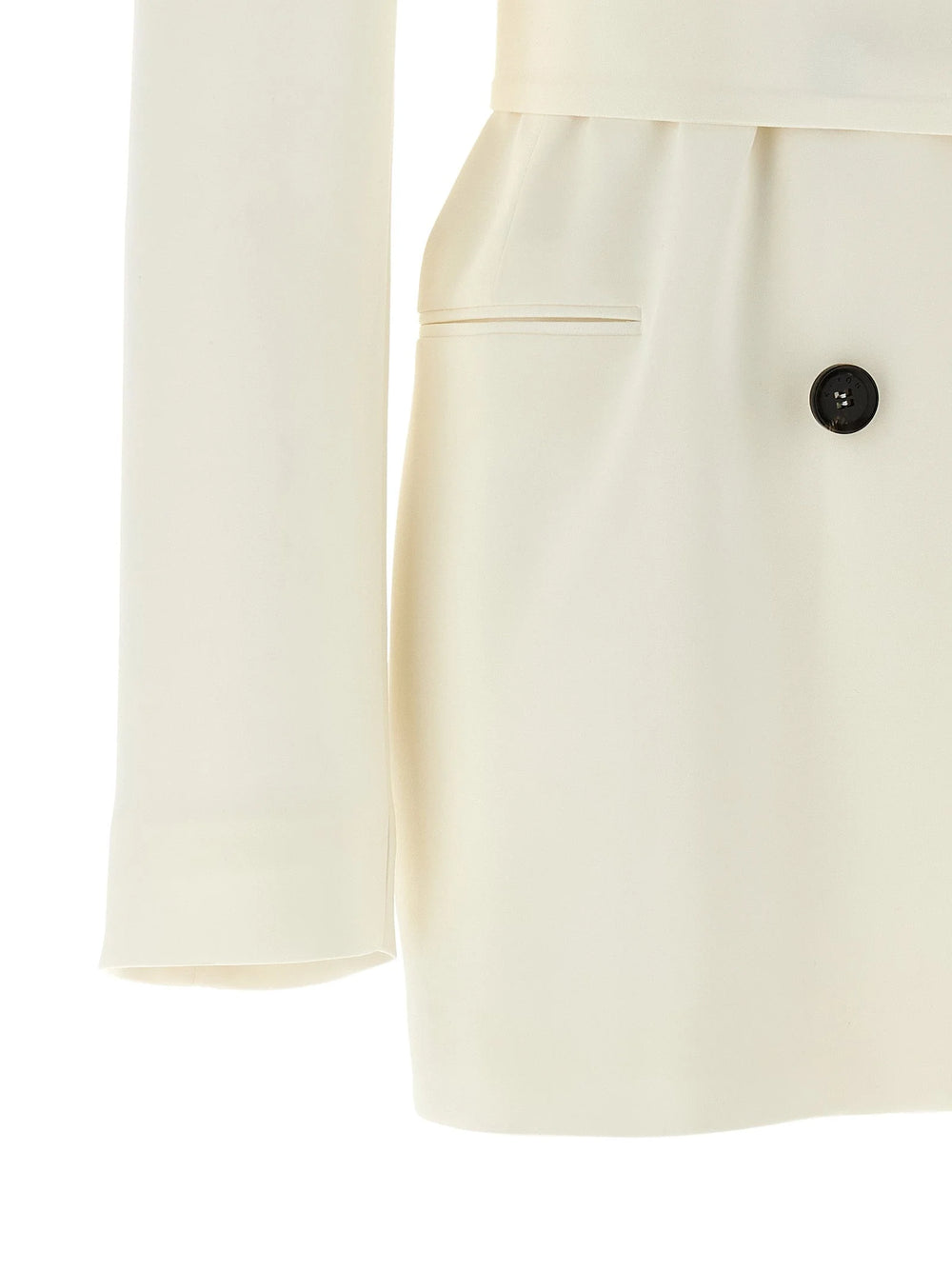 Kiton White Silk Blazer - IT46
