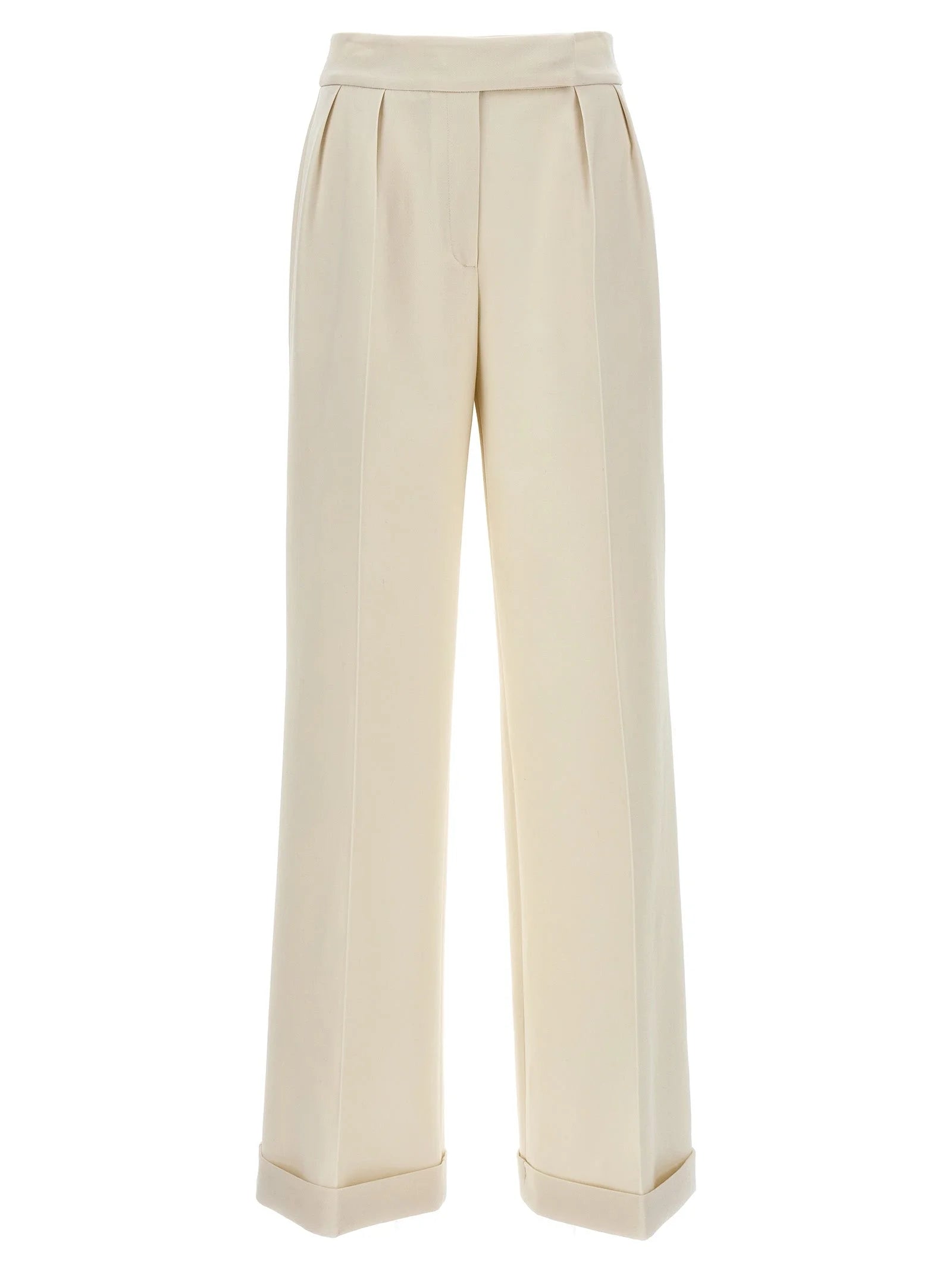 Kiton White Virgin Wool Casual Pants - IT40