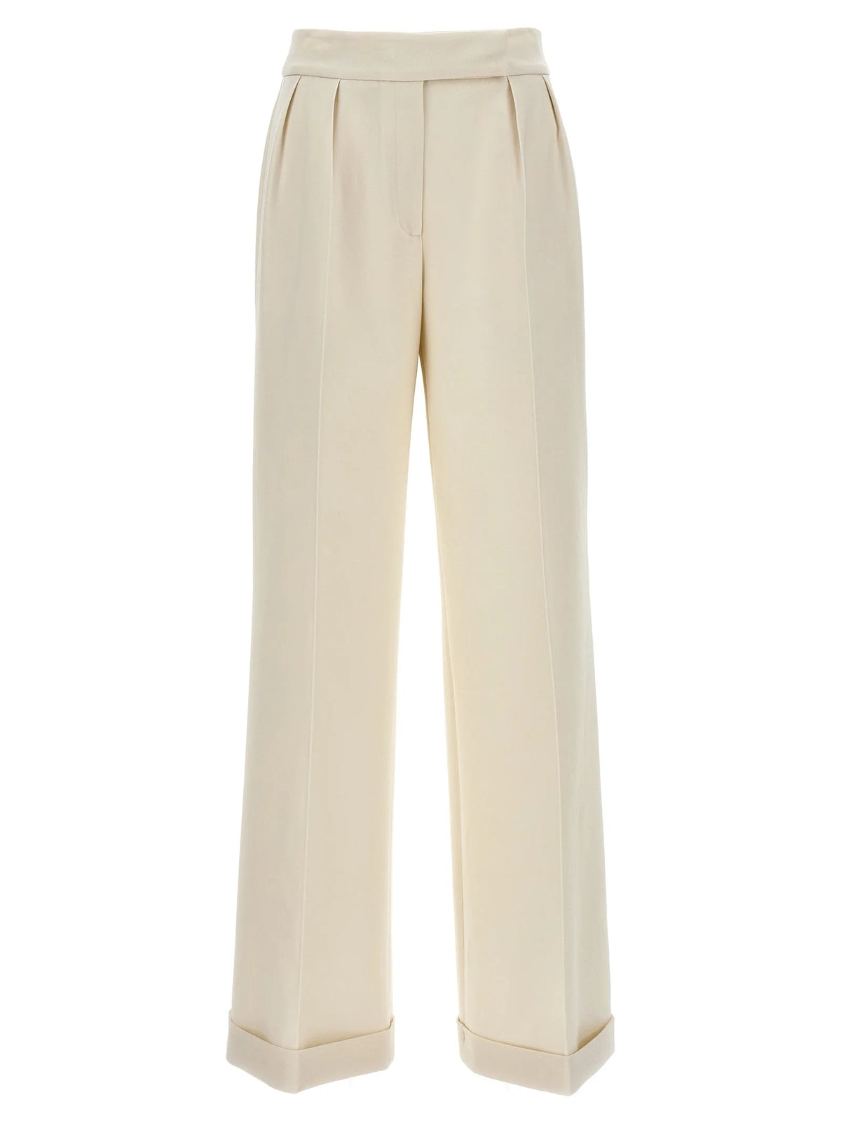 Kiton White Virgin Wool Casual Pants - IT40