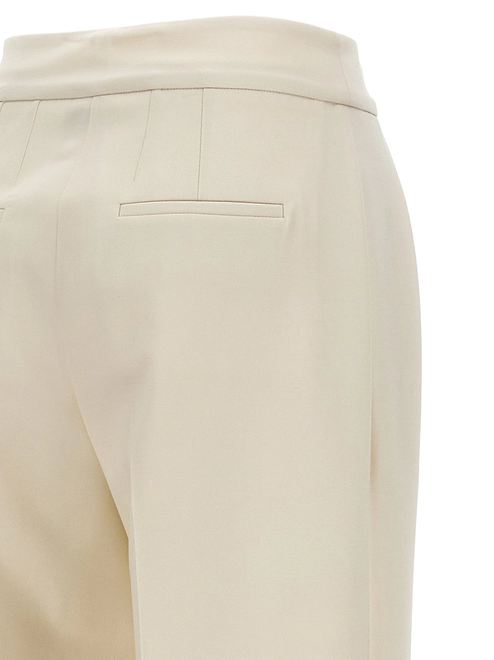 Kiton White Virgin Wool Casual Pants - IT40