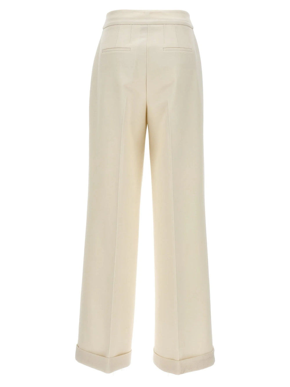 Kiton White Virgin Wool Casual Pants - IT40