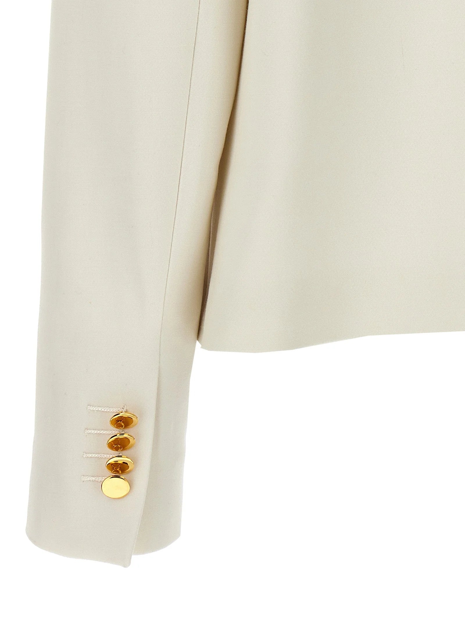 Kiton White Virgin Wool Full-Length Jacket