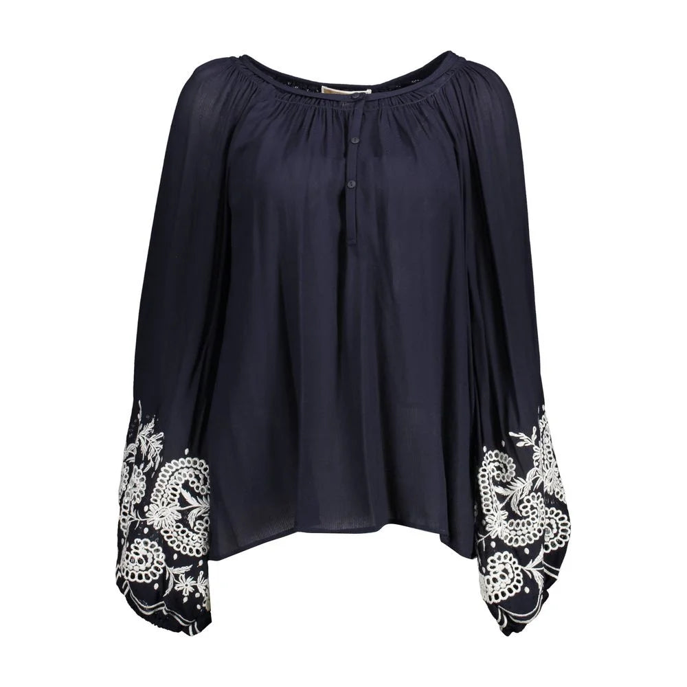 Kocca Blue Viscose Shirt - Blouses