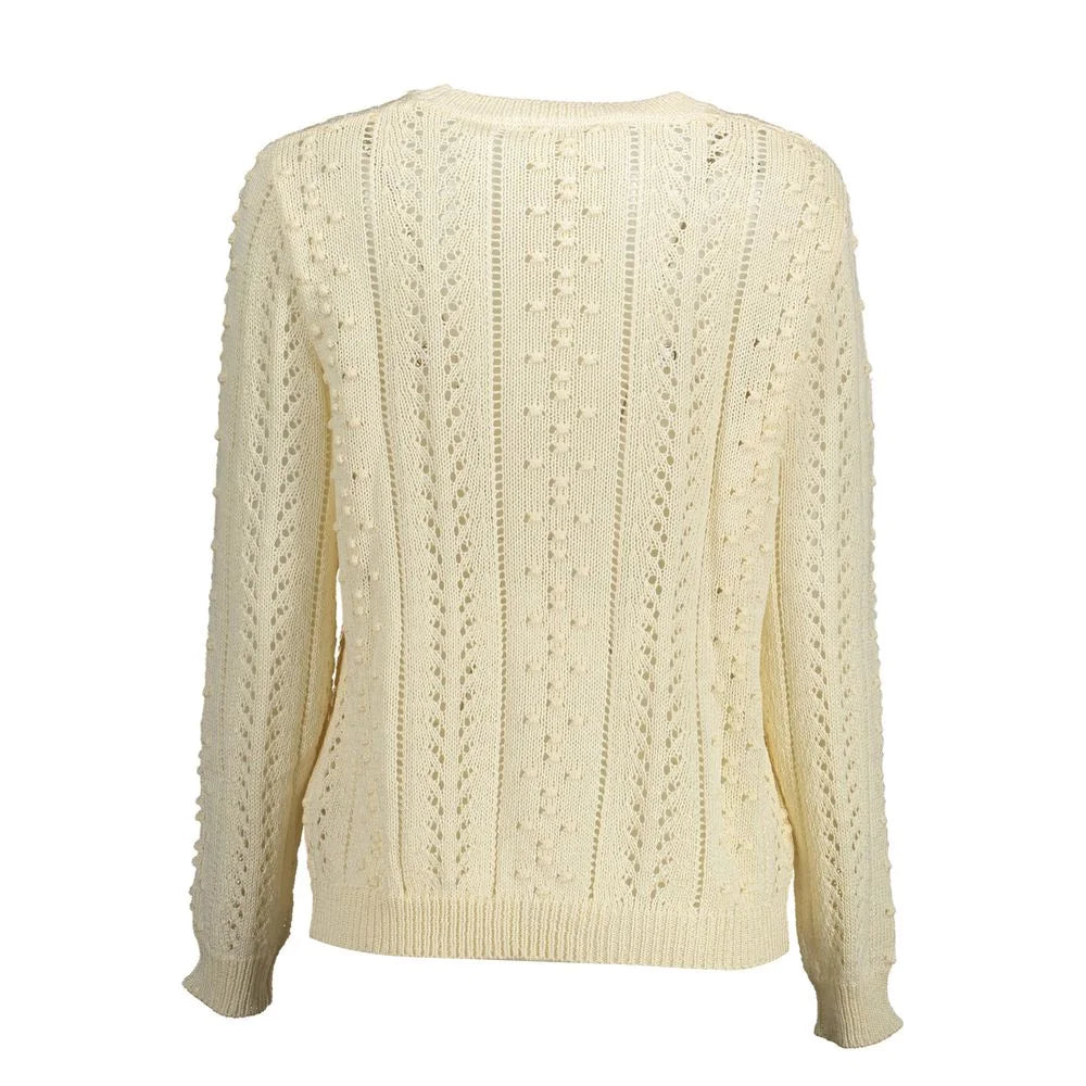 Kocca White Polyester Sweater - Sweaters