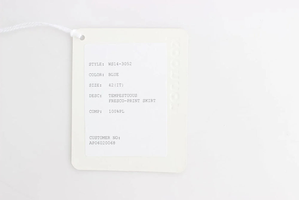 Koonhor Blue Peplum Fresco-Print Straight Pencil Skirt - IT42|M - Skirts