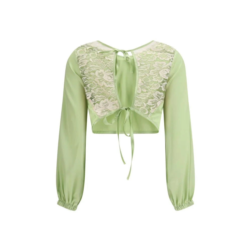Kristina Ti Bicolor Silk Blouse