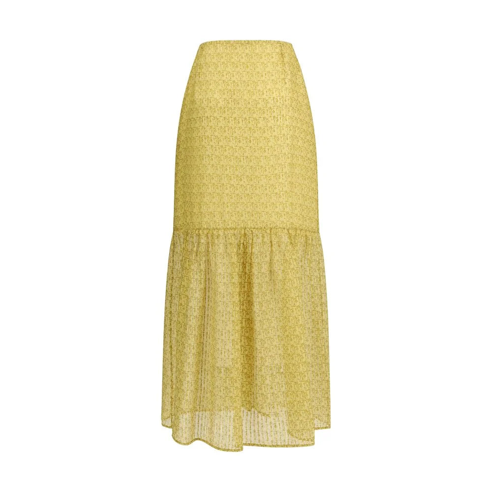 Kristina Ti Bicolor Silk Long Skirt