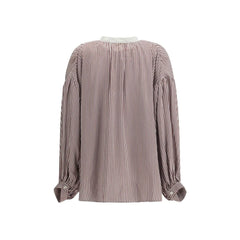 Kristina Ti Bordeaux Viscose Pattern Shirt - IT42 | L - Shirts