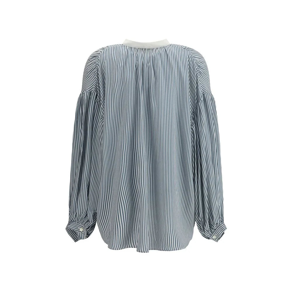 Kristina Ti Green Viscose Pattern Shirt