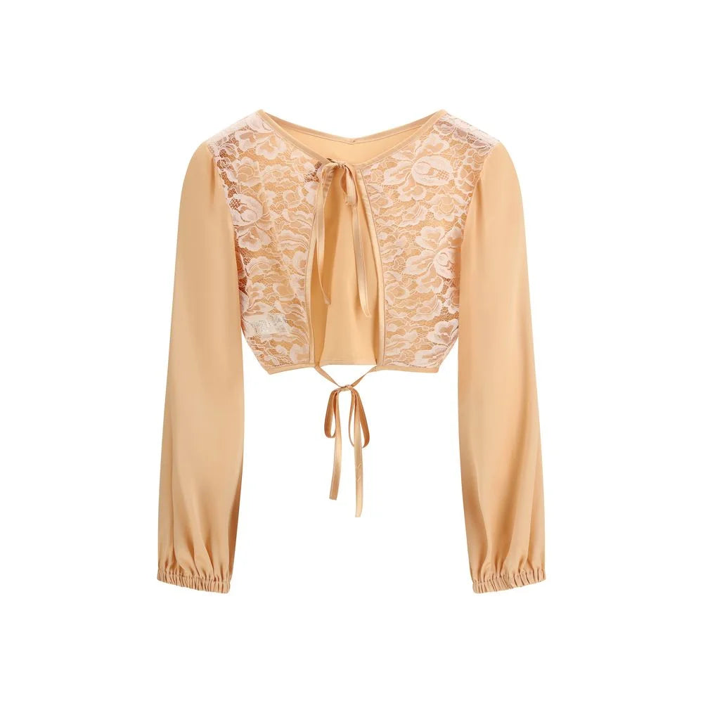 Kristina Ti Orange Silk Blouse