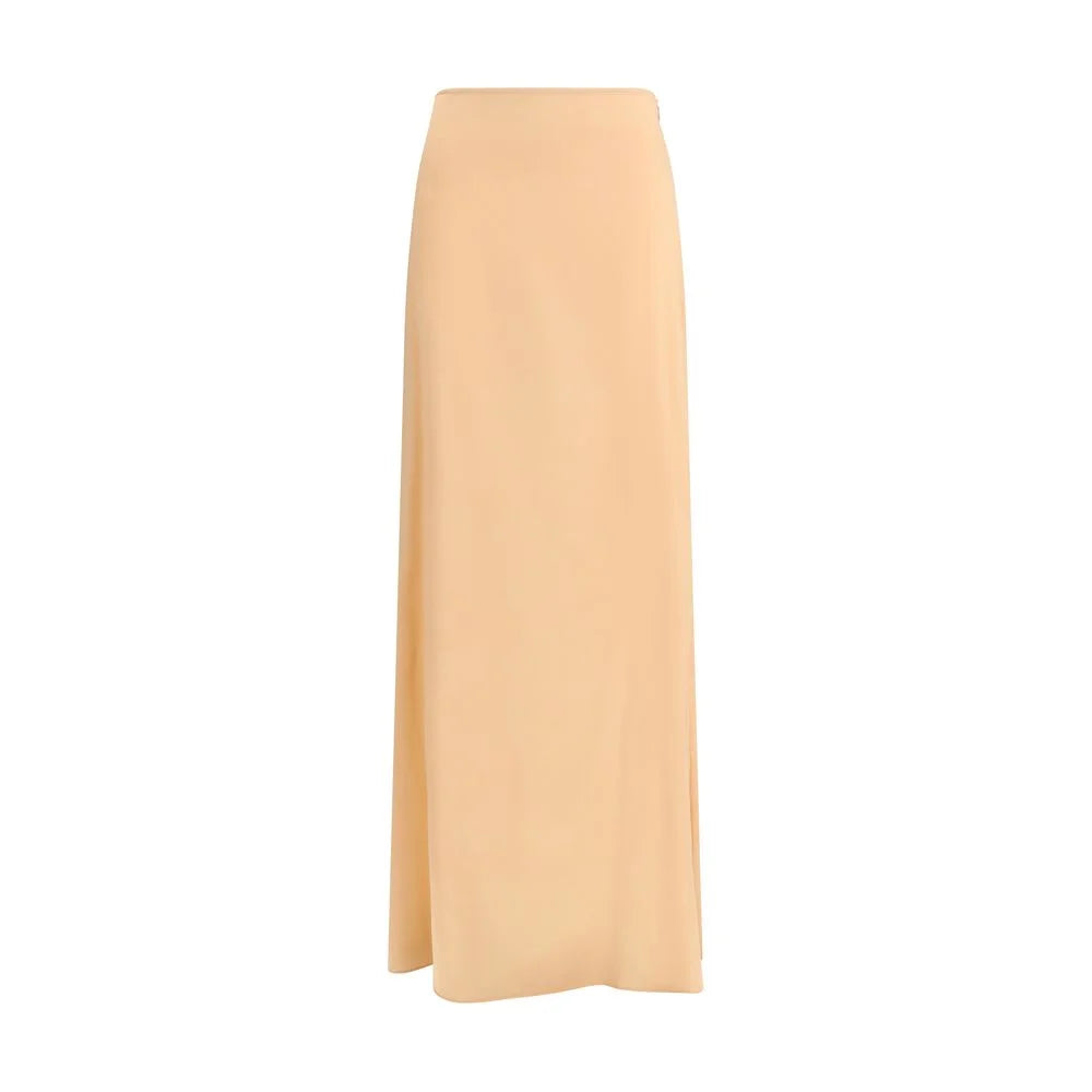 Kristina Ti Orange Silk Long Skirt