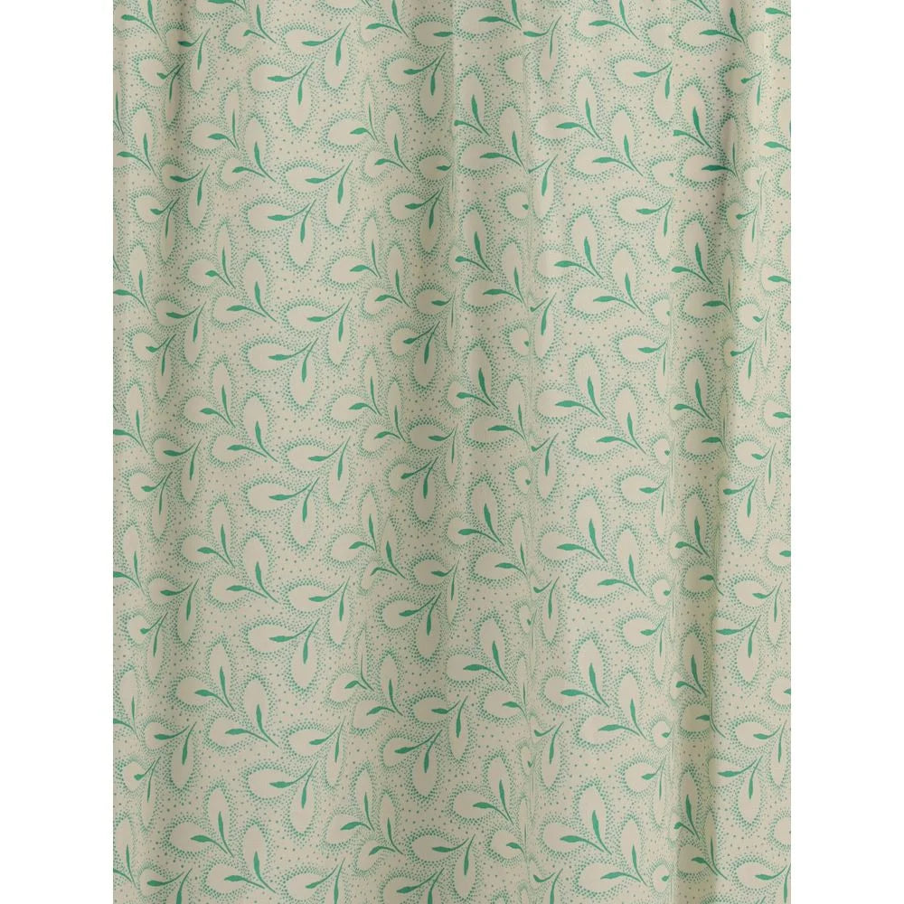 Kristina Ti Silk long Dress with foliage print - Dresses