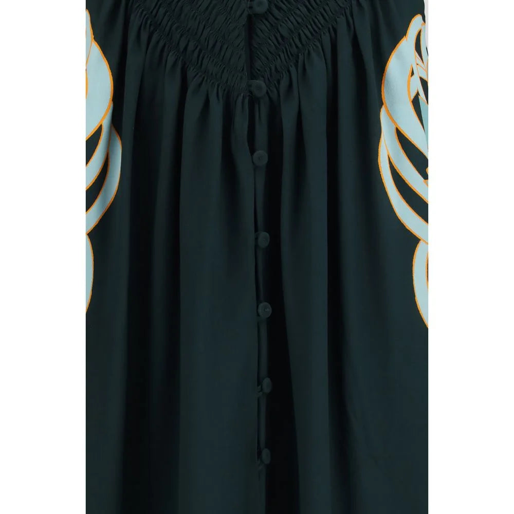 La Double J Blue Silk Casual Dress - S