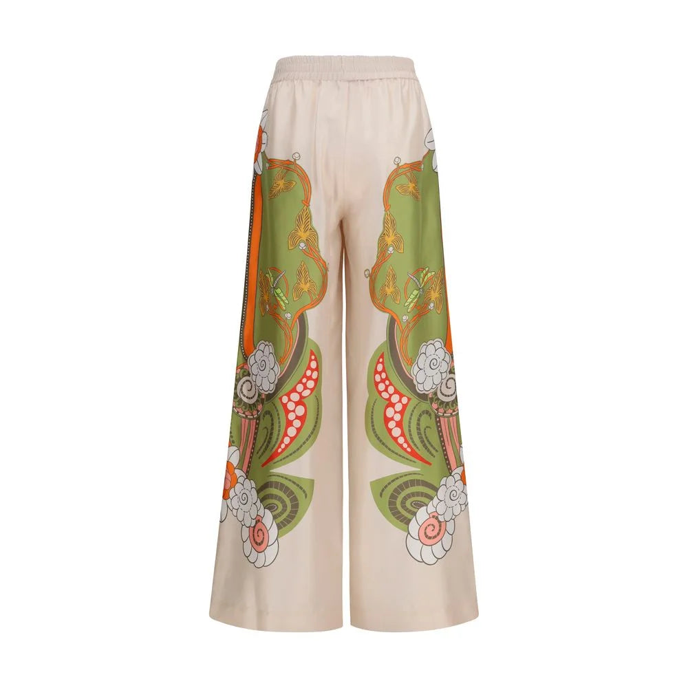 La Double J Multicolor Silk Casual Pants