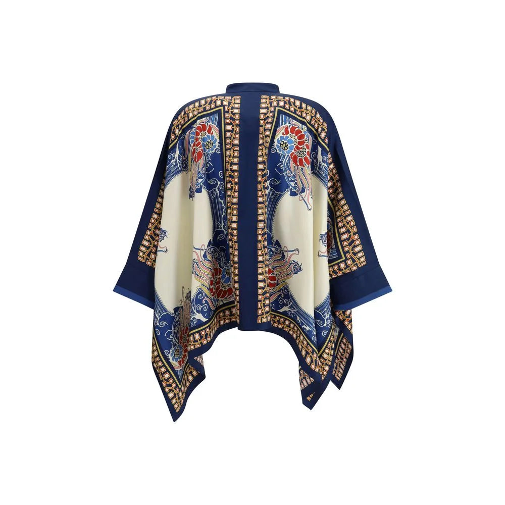 La Double J Multicolor Silk Pattern Shirt - M