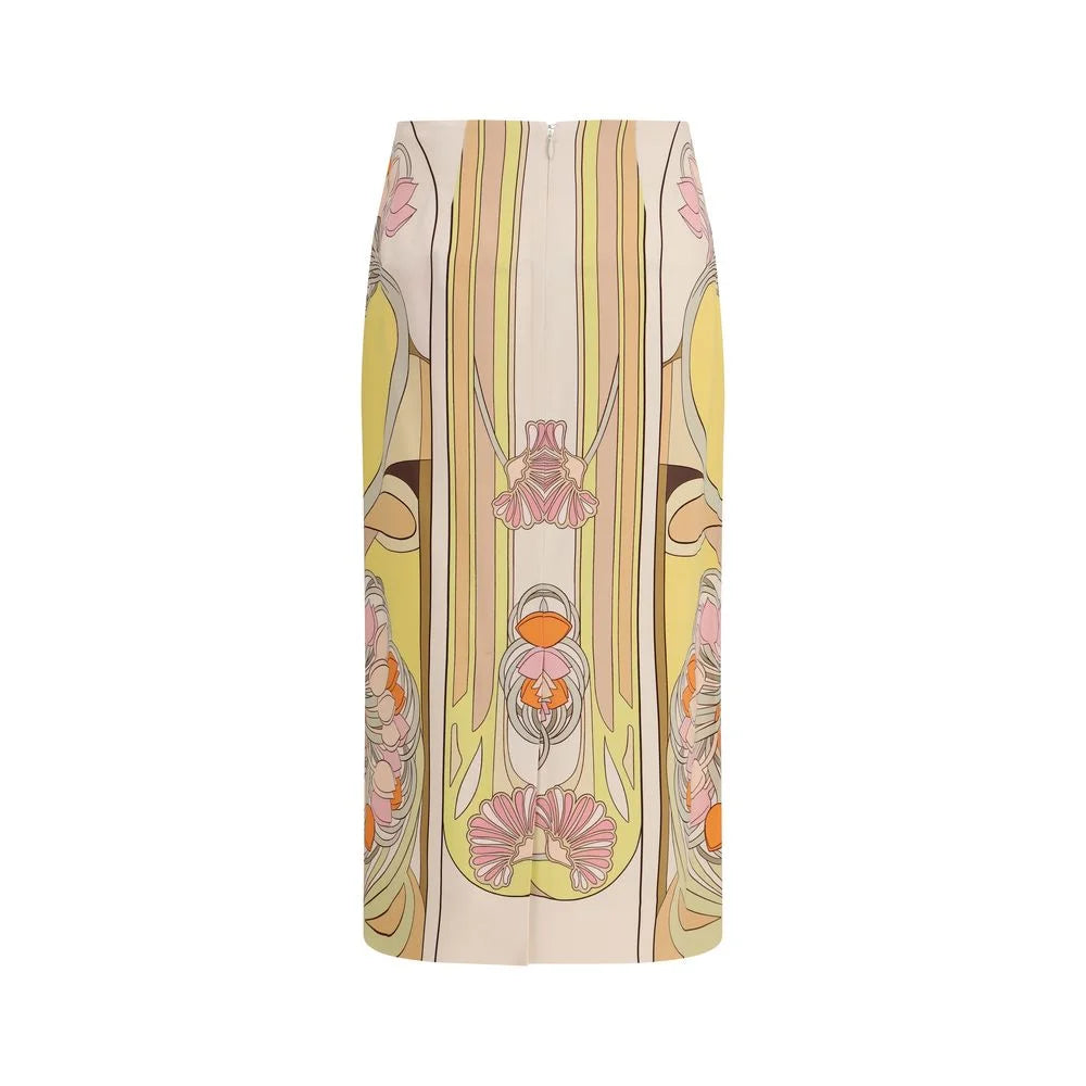 La Double J Multicolor Viscose Long Skirt - S