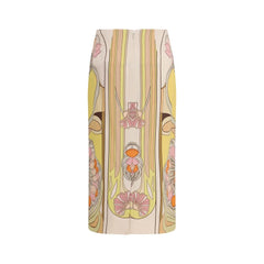 La Double J Multicolor Viscose Long Skirt - S