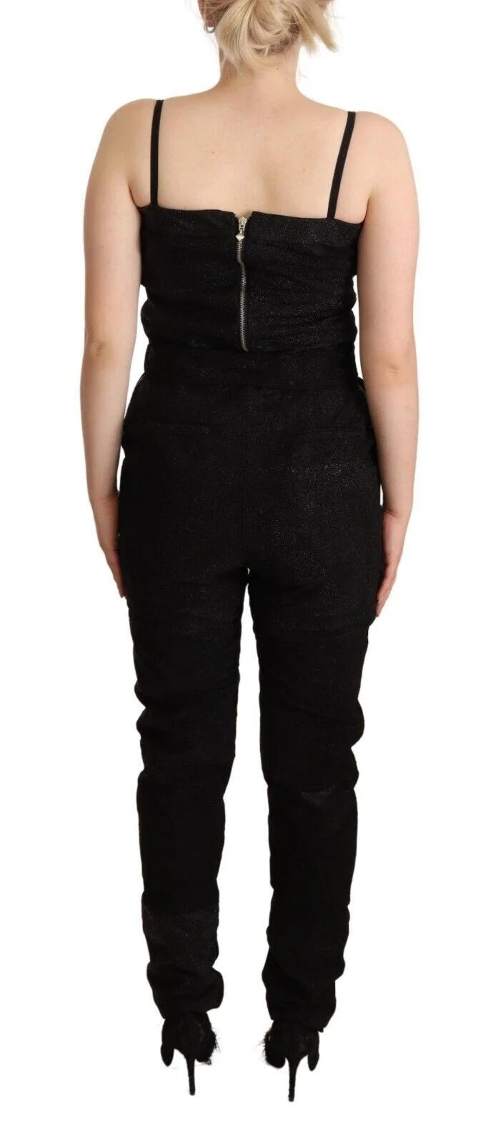 La Maison du Couturier Black Spaghetti Strap Jumpsuit Dress - One-Pieces