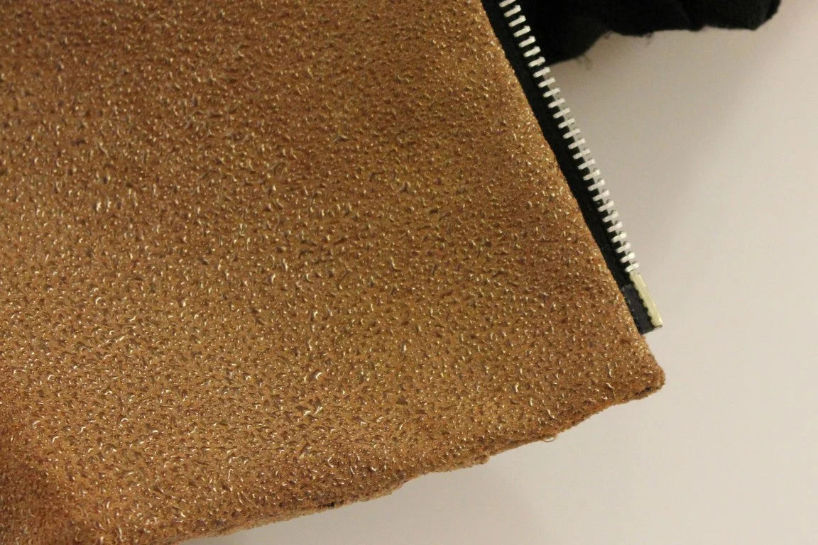 La Maison du Couturier Brown Leather Jacket Vest - IT42|M - Vests