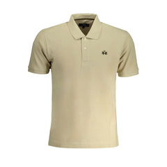 La Martina Beige Cotton Polo Shirt - S - Polos