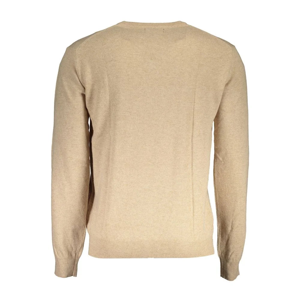 La Martina Beige Wool Men Sweater - Sweaters