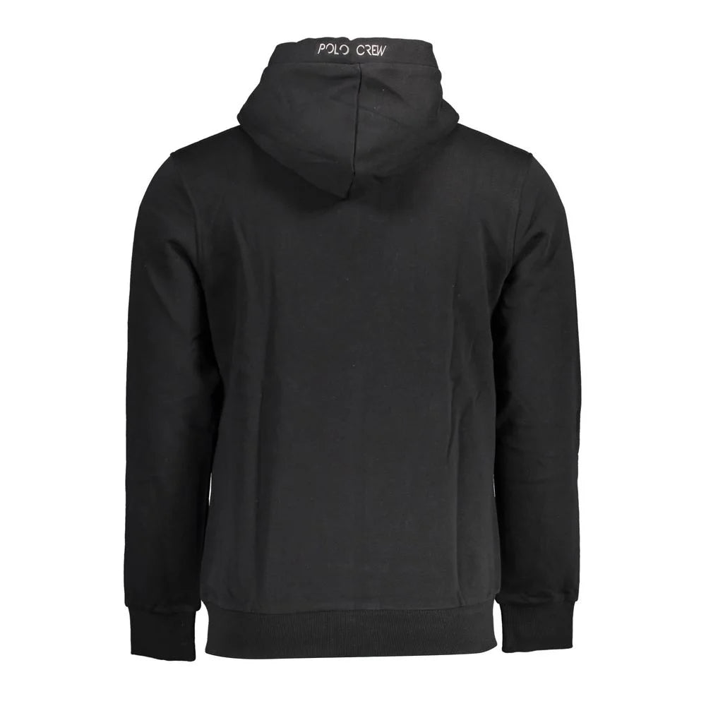 La Martina Black Cotton Men Sweater - S - Hoodies