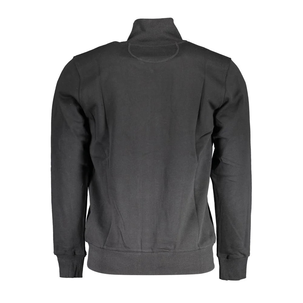 La Martina Black Cotton Men Sweater - Sweatshirts