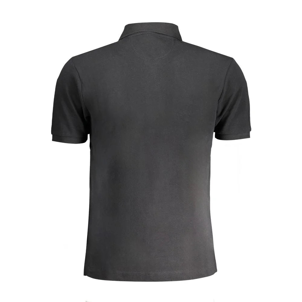 La Martina Black Cotton Polo Shirt - Polos