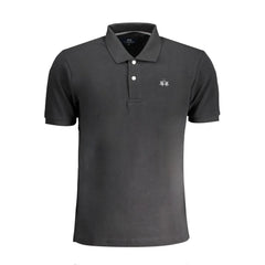 La Martina Black Cotton Polo Shirt - Polos