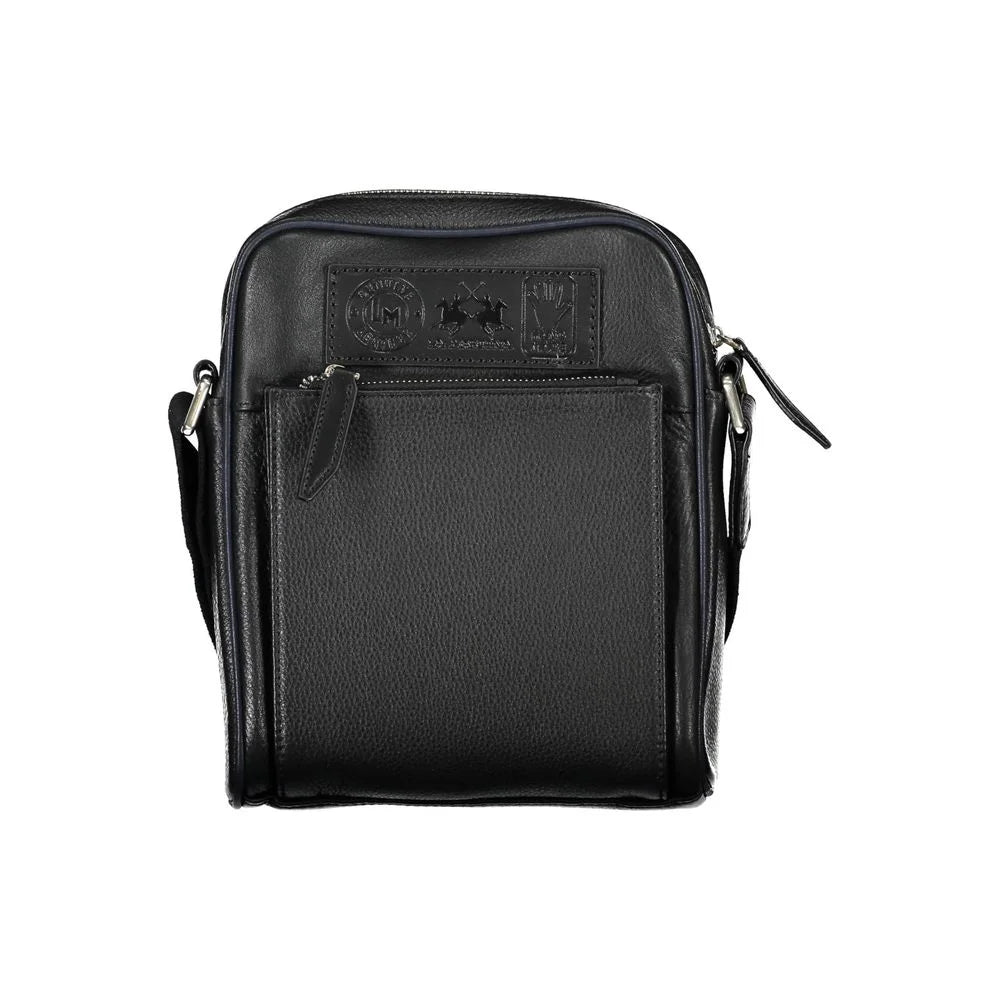 La Martina Black Leather Shoulder Bag - Cross Body Bags