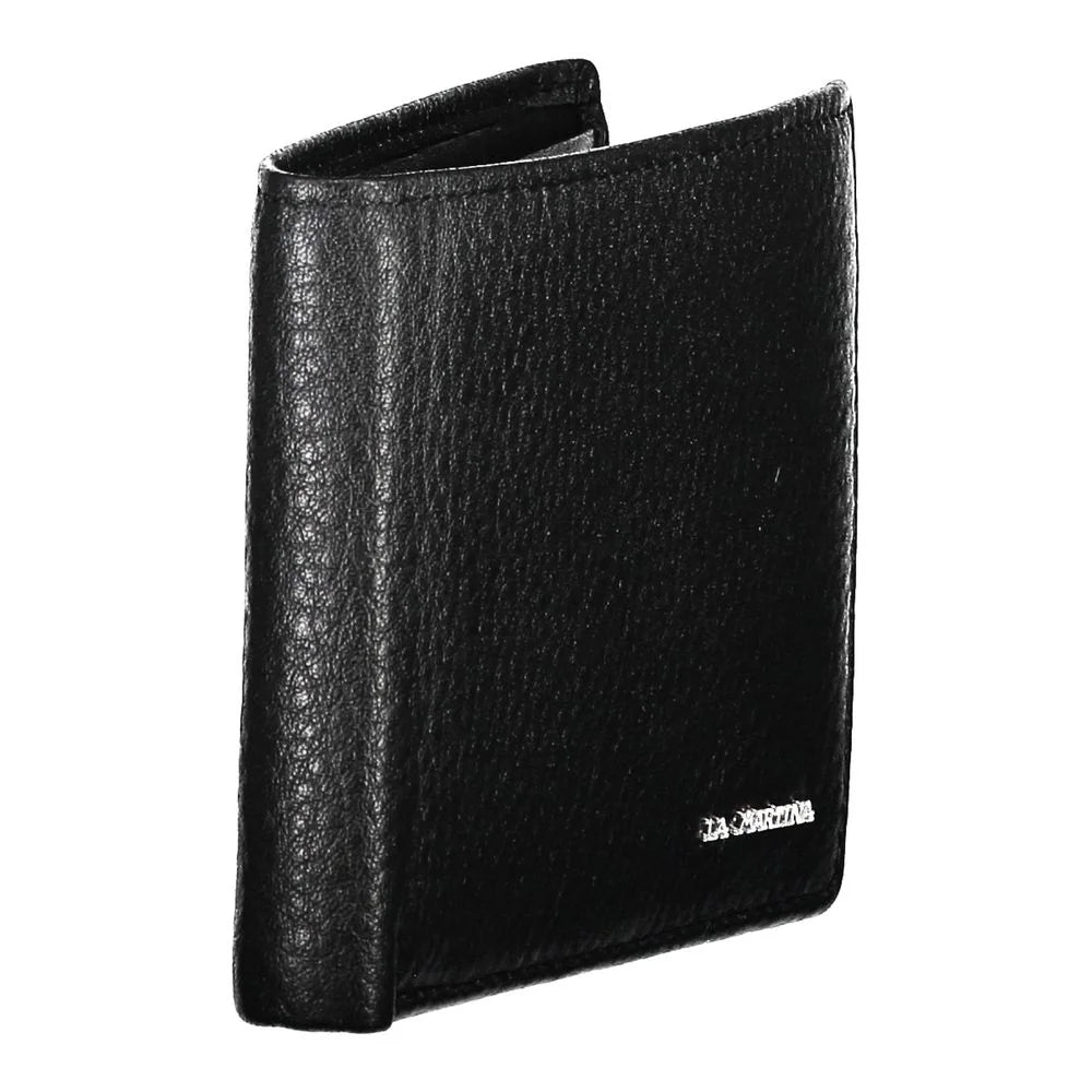 La Martina Black Leather Wallet - Wallets