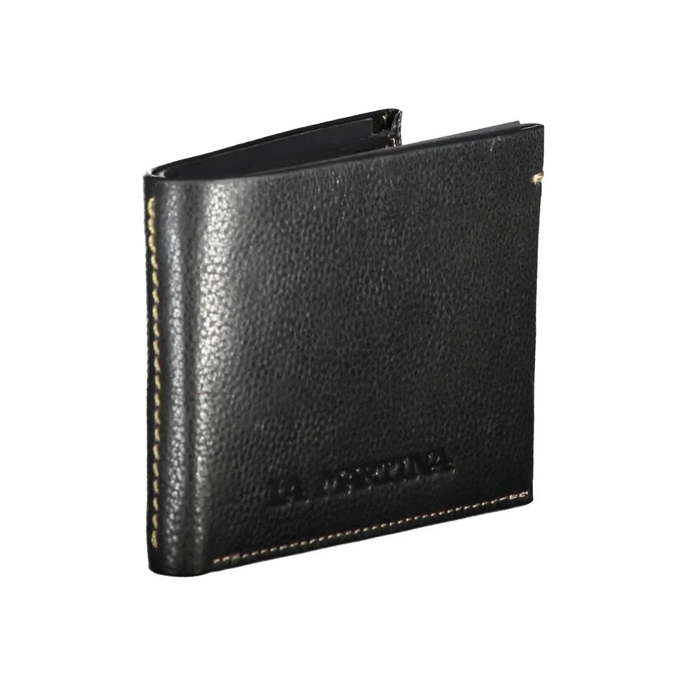 La Martina Black Leather Wallet - Wallets